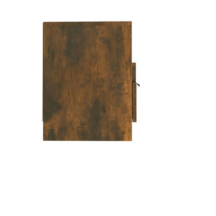Tv-bänk rökfärgad ek 150x33,5x45 cm konstruerat trä