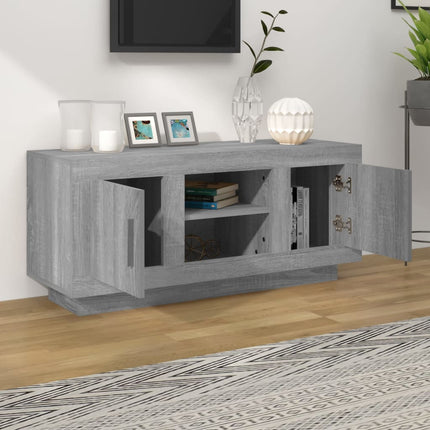Tv-bänk grå sonoma 102x35x45 cm konstruerat trä