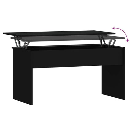Soffbord svart 102x50,5x52,5 cm konstruerat trä