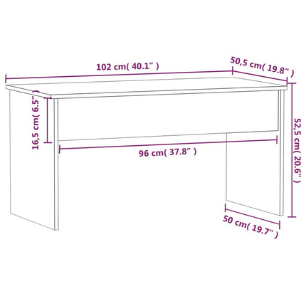 Soffbord betonggrå 102x50,5x52,5 cm konstruerat trä
