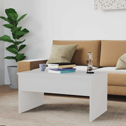 Soffbord vit 80x50,5x41,5 cm konstruerat trä