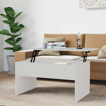 Soffbord vit 80x50,5x41,5 cm konstruerat trä