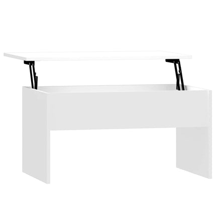 Soffbord vit högglans 80x50,5x41,5 cm konstruerat trä