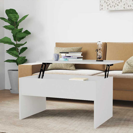 Soffbord vit högglans 80x50,5x41,5 cm konstruerat trä