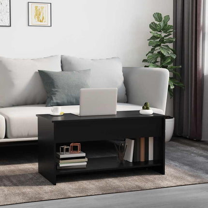 Soffbord svart 102x50x52,5 cm konstruerat trä