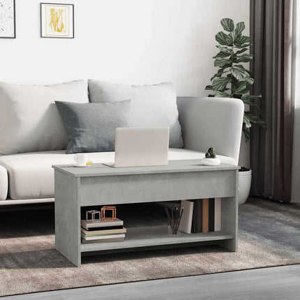 Soffbord betonggrå 102x50x52,5 cm konstruerat trä