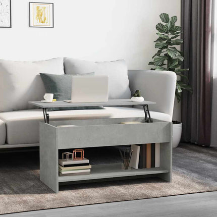 Soffbord betonggrå 102x50x52,5 cm konstruerat trä