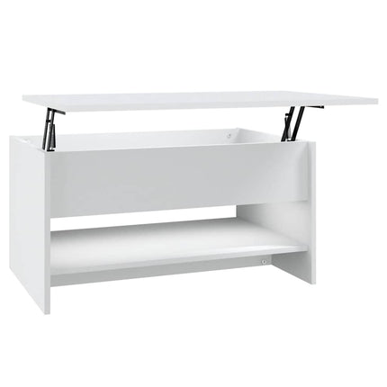 Soffbord vit 80x50x40 cm konstruerat trä