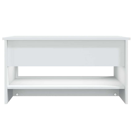 Soffbord vit 80x50x40 cm konstruerat trä