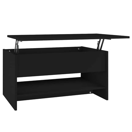Soffbord svart 80x50x40 cm konstruerat trä