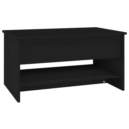 Soffbord svart 80x50x40 cm konstruerat trä