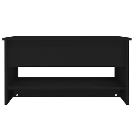 Soffbord svart 80x50x40 cm konstruerat trä