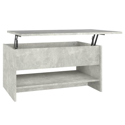 Soffbord betonggrå 80x50x40 cm konstruerat trä