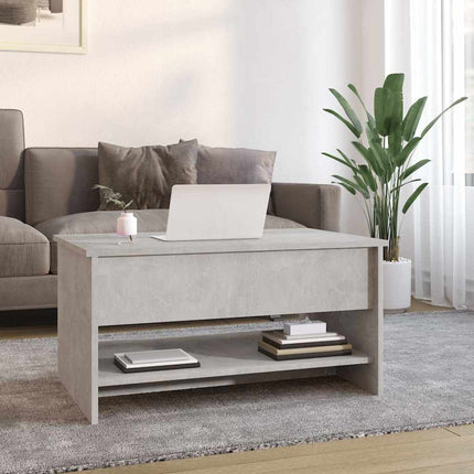 Soffbord betonggrå 80x50x40 cm konstruerat trä