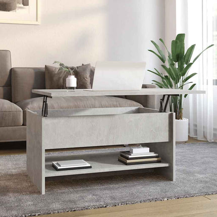 Soffbord betonggrå 80x50x40 cm konstruerat trä