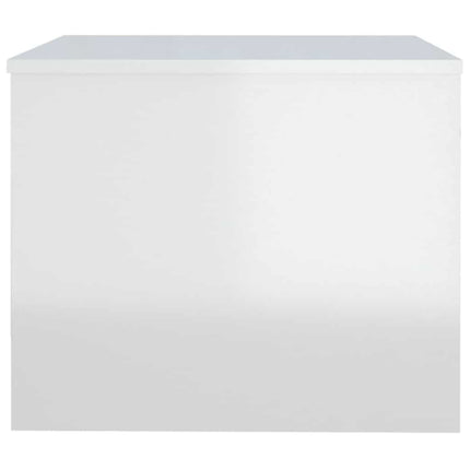 Soffbord vit högglans 80x50x40 cm konstruerat trä