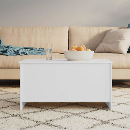 Soffbord vit 102x55,5x52,5 cm konstruerat trä