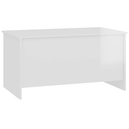 Soffbord vit högglans 102x55,5x52,5 cm konstruerat trä