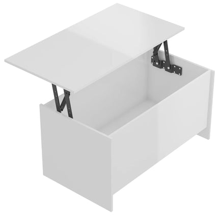 Soffbord vit högglans 102x55,5x52,5 cm konstruerat trä