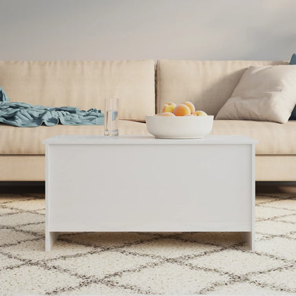 Soffbord vit högglans 102x55,5x52,5 cm konstruerat trä