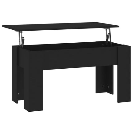 Soffbord svart 101x49x52 cm konstruerat trä