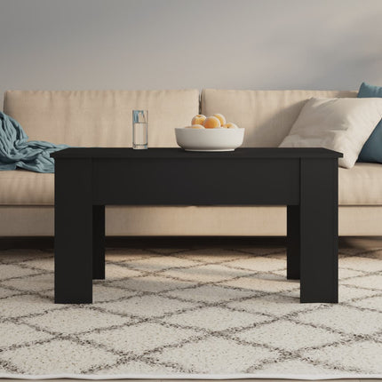Soffbord svart 101x49x52 cm konstruerat trä