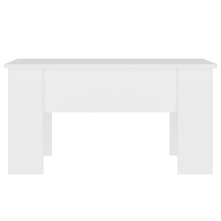 Soffbord vit 79x49x41 cm konstruerat trä