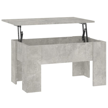 Soffbord betonggrå 79x49x41 cm konstruerat trä