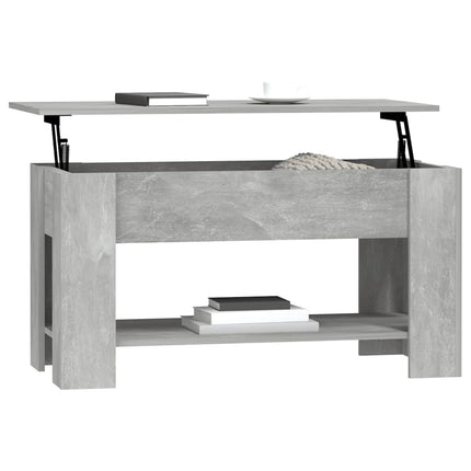 Soffbord betonggrå 101x49x52 cm konstruerat trä