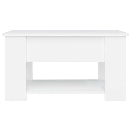 Soffbord vit 79x49x41 cm konstruerat trä