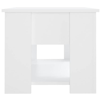 Soffbord vit 79x49x41 cm konstruerat trä