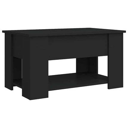 Soffbord svart 79x49x41 cm konstruerat trä
