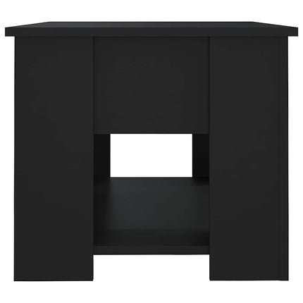 Soffbord svart 79x49x41 cm konstruerat trä