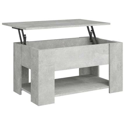 Soffbord betonggrå 79x49x41 cm konstruerat trä