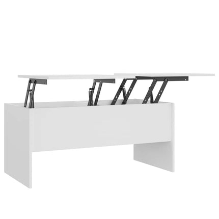 Soffbord vit 102x50,5x46,5 cm konstruerat trä