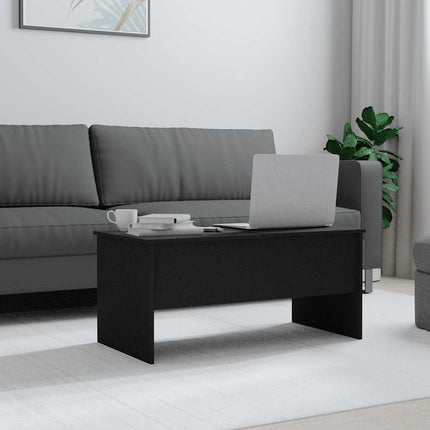 Soffbord svart 102x50,5x46,5 cm konstruerat trä