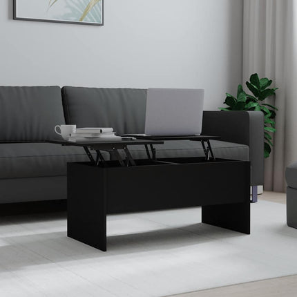 Soffbord svart 102x50,5x46,5 cm konstruerat trä