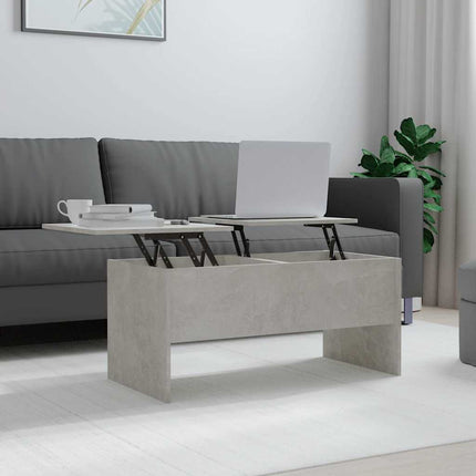 Soffbord betonggrå 102x50,5x46,5 cm konstruerat trä