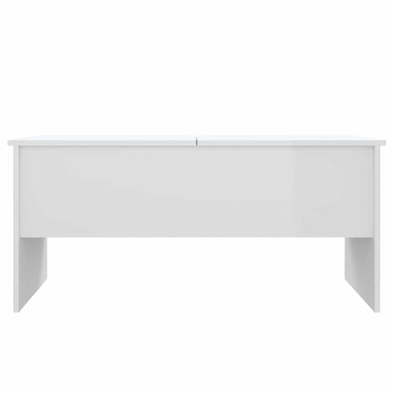 Soffbord vit högglans 102x50,5x46,5 cm konstruerat trä