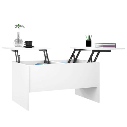 Soffbord vit 80x50x42,5 cm konstruerat trä