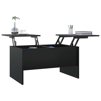 Soffbord svart 80x50x42,5 cm konstruerat trä
