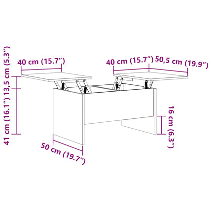 Soffbord svart 80x50x42,5 cm konstruerat trä