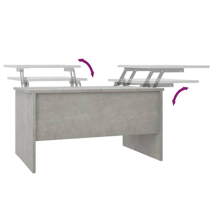 Soffbord betonggrå 80x50x42,5 cm konstruerat trä
