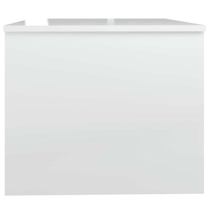 Soffbord vit högglans 80x50x42,5 cm konstruerat trä