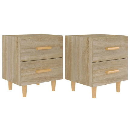 Sängbord 2 st sonoma-ek 40x35x47,5 cm