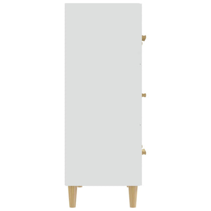 Skänk vit 70x34x90 cm konstruerat trä