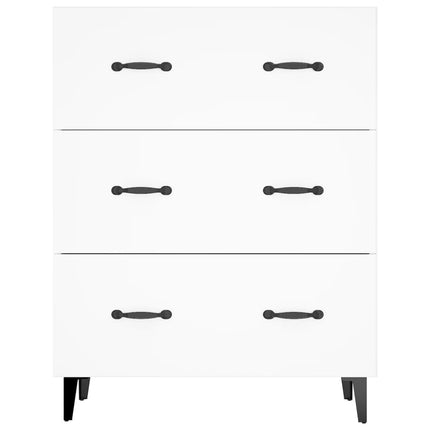 Skåp vit 69,5x34x90 cm konstruerat trä