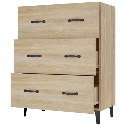 Skänk sonoma-ek 69,5x34x90 cm konstruerat trä