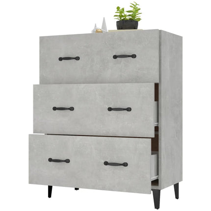 Skänk betonggrå 69,5x34x90 cm konstruerat trä