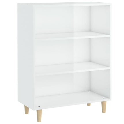 Skänkskåp vit högglans 69,5x32,5x90 cm konstruerat trä